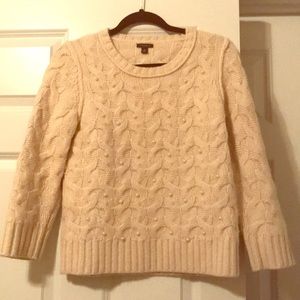 Ann Taylor Sweaters - Ann Taylor cream sweater with pearl detailing Ann Taylor Sweaters - Ann Taylor cream sweater with pearl detailing